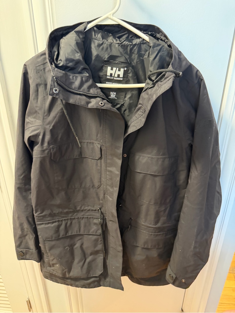 Helly Hansen Black Hooded Field Jacket Gorpcore